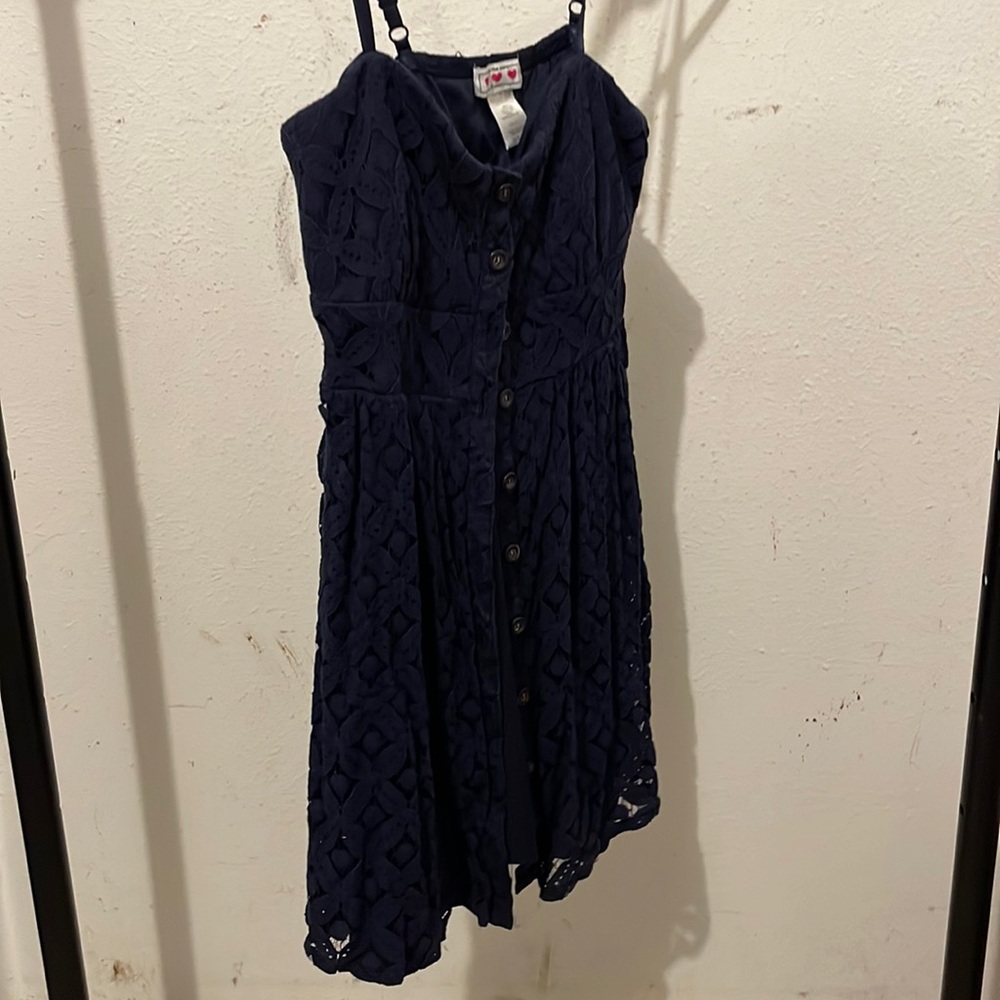 Navy Blue Button-Up Dress